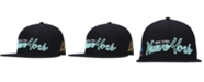 Rings & Crwns Men's Black New York City Lights Snapback Hat
